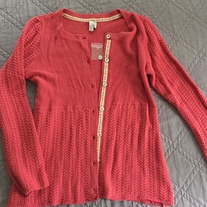 Pink, beautifully detailed cardigan...new!